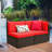 51'' Wide Wicker Patio Sofa with Cushions-1960909035