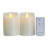 Mikasa Unscented Realistic-Flame LED Wax Pillar Candles