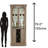 Piedmont IV Corner Wine Cabinet with Lighting and Glass Door-74055508