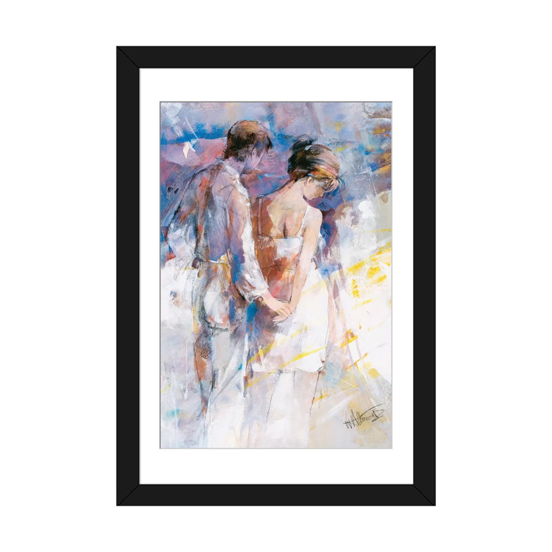 « my love i », impression sur toile, H 24 po x l 16 po x P 1 po, Papier d'art encadré noir, Blanc