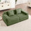 Canapé modulaire à 2 places sans siège, canapé modulaire Cloud avec assise profonde et canapé modulaire moderne à 2 places avec coussins décoratifs