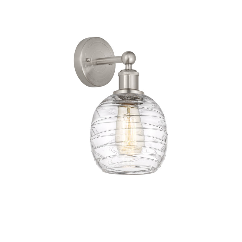 Cheraw Armed Sconce, Deco Swirl, Brushed Satin Nickel