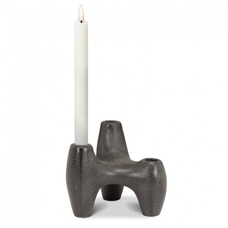 Triple Taper Candle Holder, Black