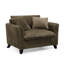 Fauteuil ergonomique brun paresseux avec dossier solide, siège rembourré de mousse, tissu velours côtelé doux pour plusieurs espaces, confortable pour les espaces,-1153299117