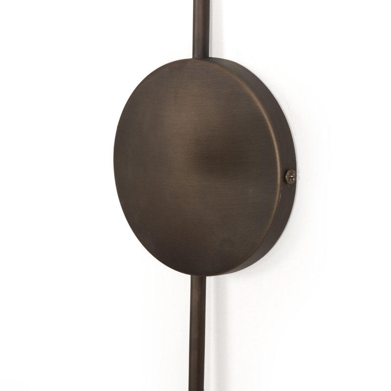 Winslet 1 - Light Armed Sconce, Tan Linen, Light Oil Rubbed Bronze
