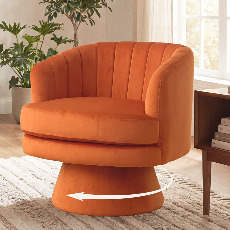 Fauteuil d'appoint de salon pivotant de 29 po de largeur, Beige