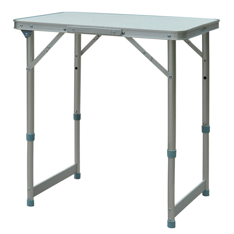 Versatile Folding Table For Indoor And Outdoor Use, With Adjustable Height And Portable Design, 25.2" H x 24" L x 18" D