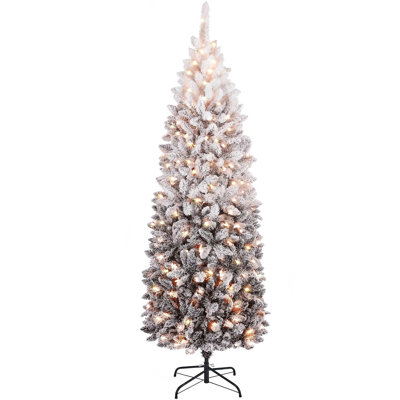 Arbre de Noël avec flocons de neige pré-éclairés