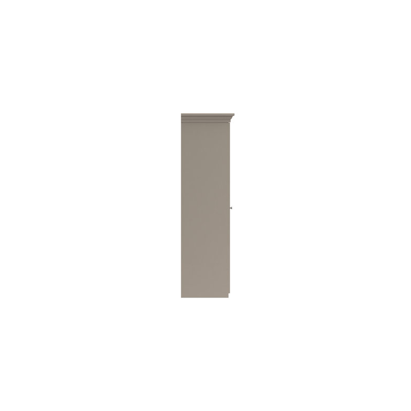 Adnan 2 Door Manufactured Wood Wardrobe, Fired Earth