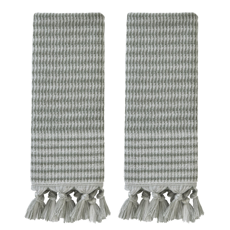 Reign Cotton Plush Hand Towel, Sage