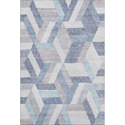 Premium Machine Washable Larock AMF1241 Geometric Rug