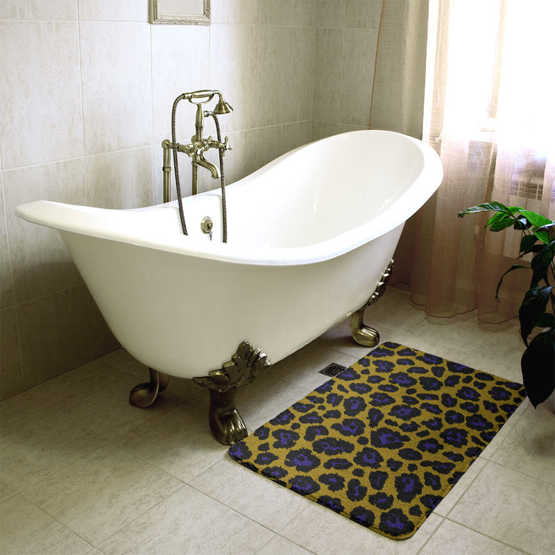 Tapis pour salle de bain Dallas, H 0,5 po x l 17 po x L 24 po, Metallic Gold/Purple/Black
