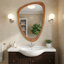 Miroir décoratif 24 "x 36" en bois massif irrégulier, pour chambre à coucher, salle de bain, salon, entrée-1756071302-1756071297