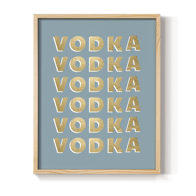 Vodka Framed Print - Solid Wood, 21" H x 17" W