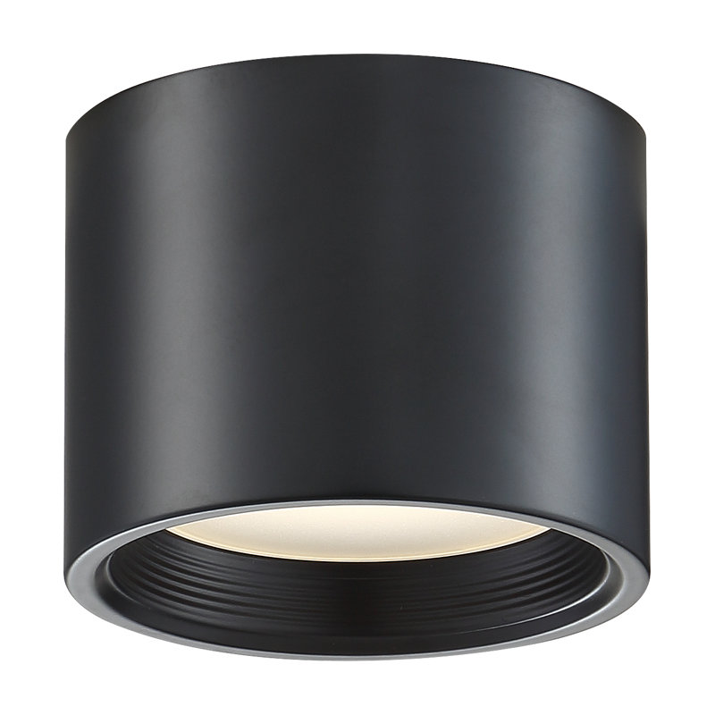 Mcgann Flush Mount, Black, 4" H x 5.25" W x 5.25" D