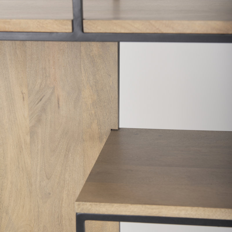 Pawnee Bookcase, Light Brown/Black
