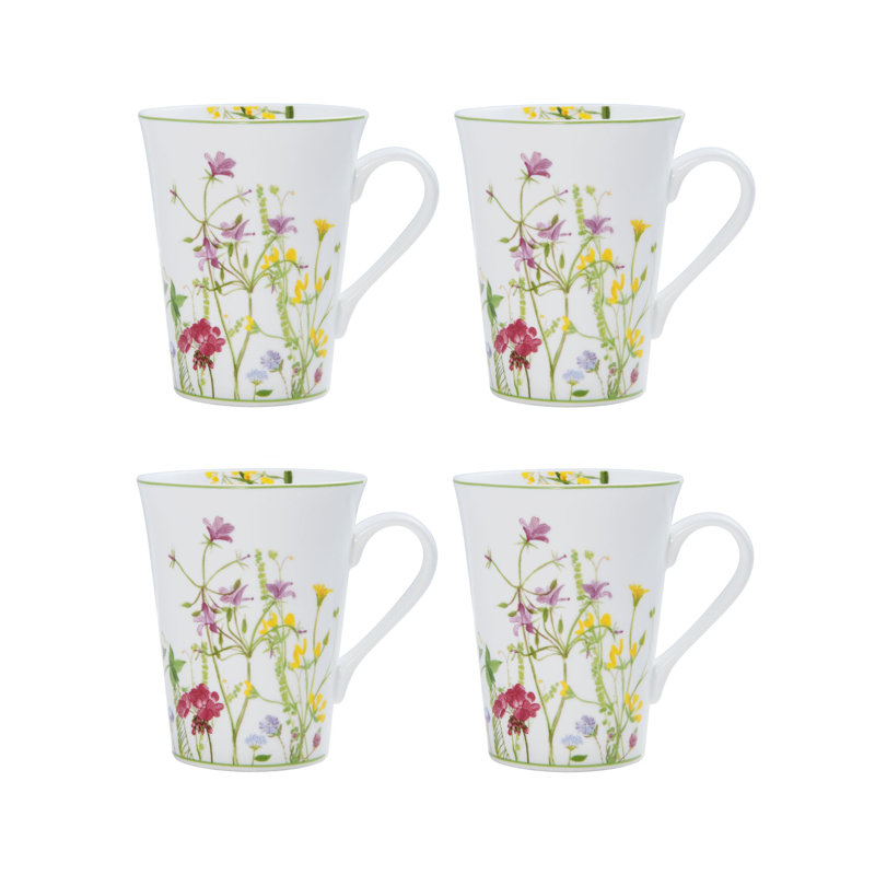 Wildflower Garden 16-Piece Lightweight Chip-Resistant Bone China Dinnerware Set, Service for 4