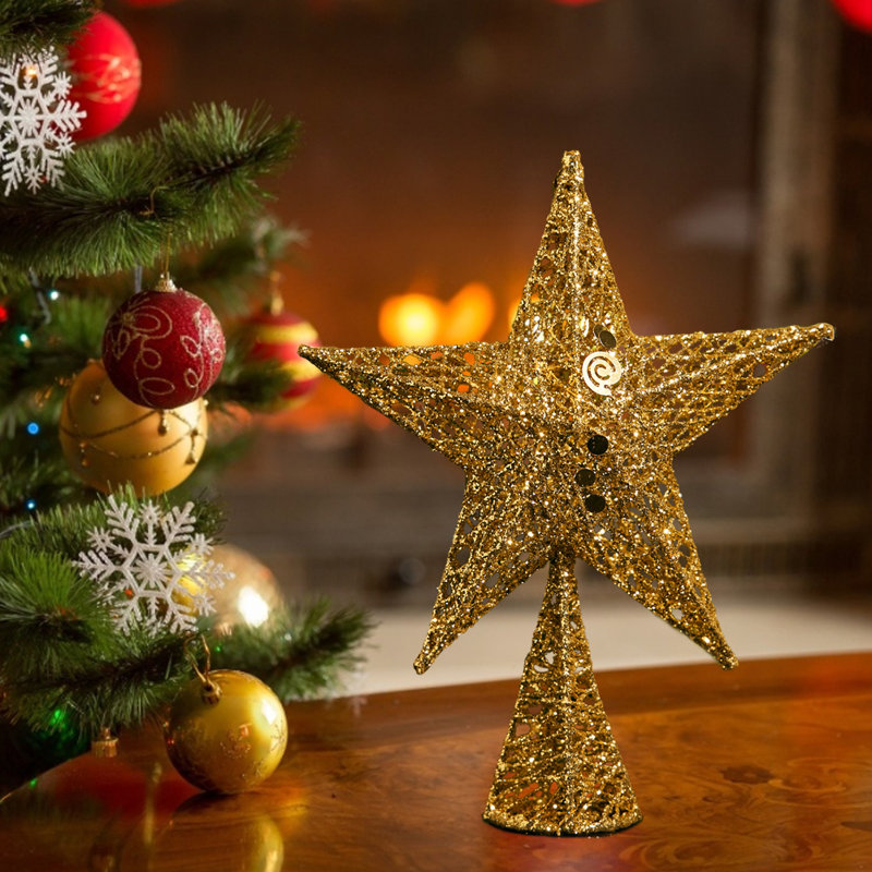 Metal Other Tree Topper, 30cm H x 20cm W x 20cm D, Gold