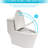 Ceramic Dual Flush Toilet With Glaze And Quiet Seat One Function Silent