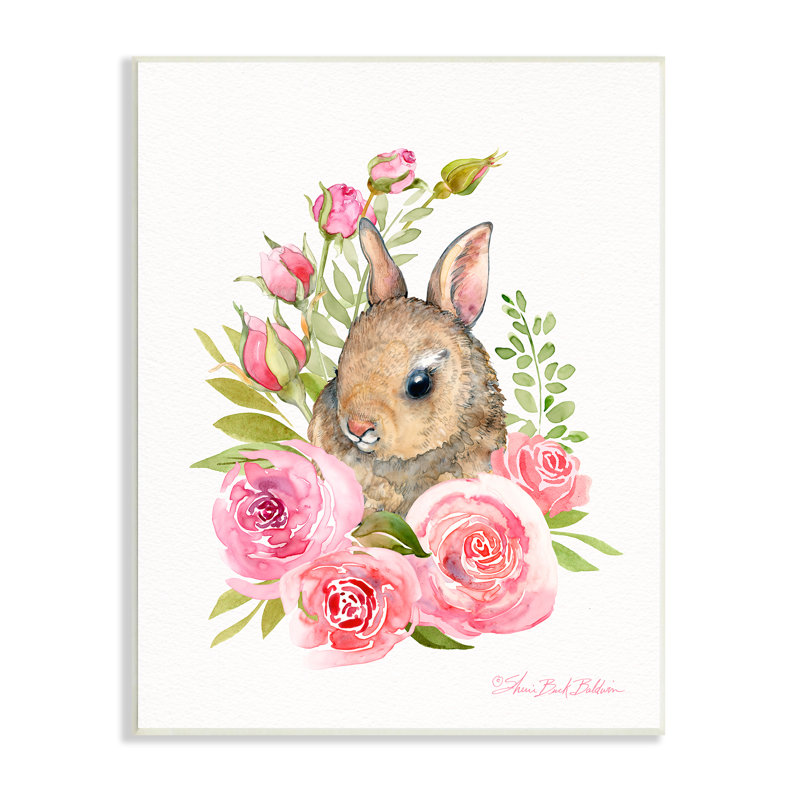"Woodland Rabbit", H 20 po x l 16 po, Giclée encadrée noir minuit