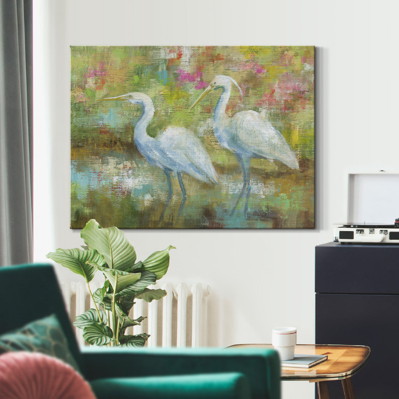 Tapisserie Egret - impression sur toile tendue, H 36 po x l 24 po x P 1 po
