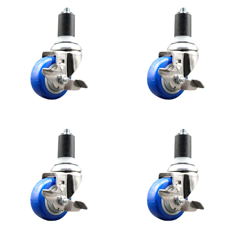 Poly Swivel Caster, Blue