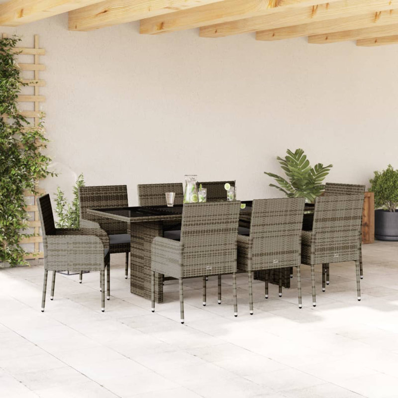  Garden Dining Set Gray, Dark Gray, Gray, Dark Gray