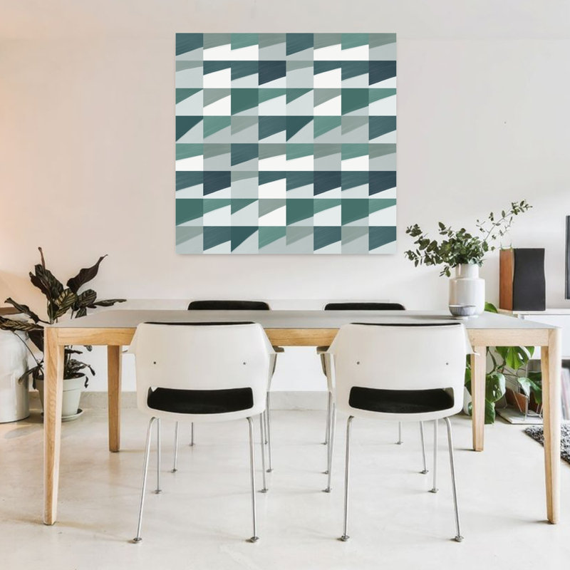 Contemporary Art Abstract Contemporary Geometric Art by Little Dean - Wrapped Canvas Print, 91.44 cm H x 91.44 cm W