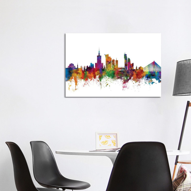 Warsaw, Poland Skyline by Michael Tompsett - Wrapped Canvas Gallery-Wrapped Canvas Giclée