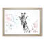 Giraffe with Paint Splashes - Picture Frame Graphic Art Print-56713244-56713243
