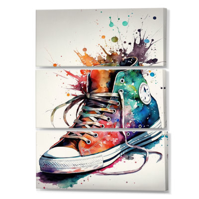 Elgine " Multicolor Sneaker Shoe III " 3 - Pieces