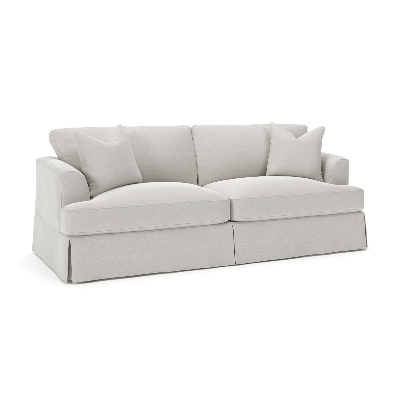 Lucia 92.5'' Upholstered Sleeper Sofa, Drusky Ivory Sustain® Basketweave