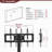 35.4 Inch Black Multi-Function Tv Stand Height Adjustable Bracket Swivel 3-Tier