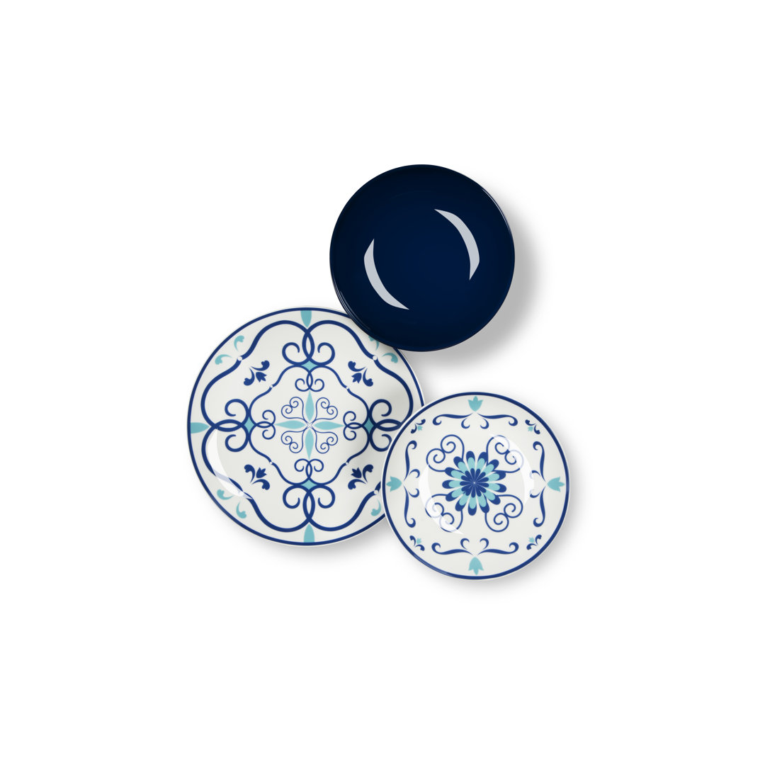 Vietri Piece Porcelain Dinnerware Set - Service for 6