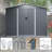 8X6 FT Outdoor Tool Storage Shed With Metal Foundation & Lockable Doors,  All Weather Metal Sheds For Garden, Patio, Backyard, Lawn, Gray