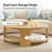 Waynesville Promise 42"W Modern Farmhouse Oak Solid Wood Round Coffee Table with Open Lower Shelf-1259516421