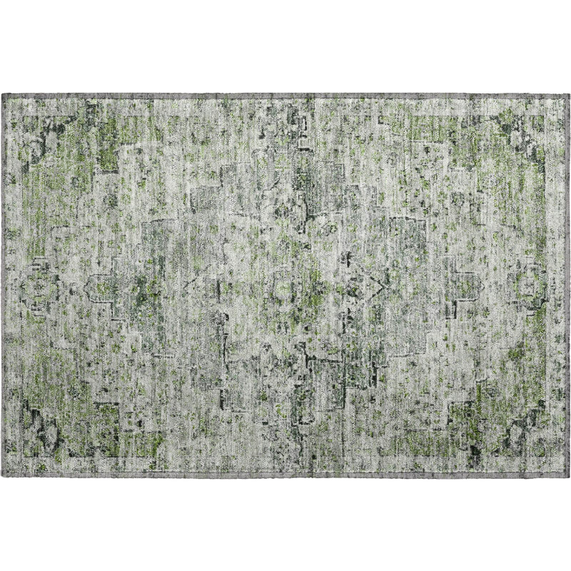Premium Machine Washable Ashington AMF1832 Global Rug, Rectangle 1'8" x 2'6"