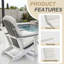 Coussins de chaise Aoodor Adirondack-1665941424
