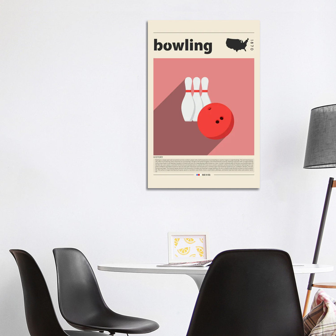 Bowling von GastroWorld - No Frame Gallery-Wrapped Canvas Giclée on Canvas