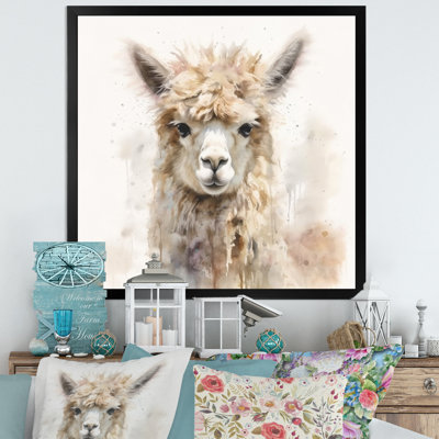 Graceful Alpaca III - Alpaca, art mural