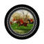 Sous-verres ronds en cuir noir Vegan-119015123