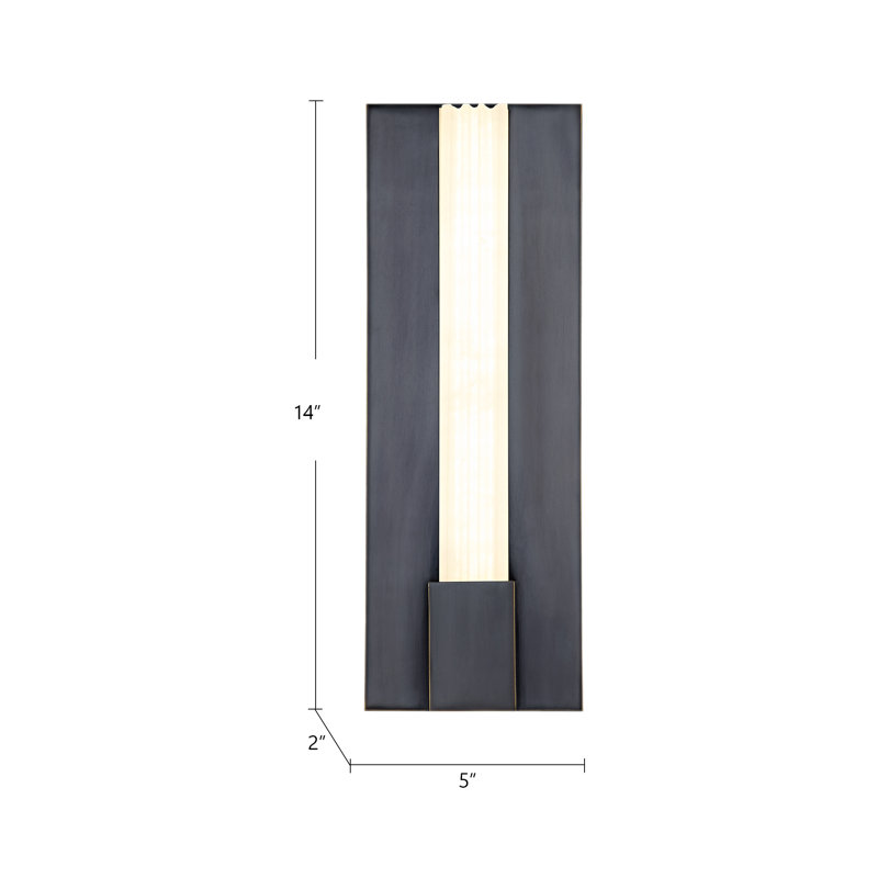 Kismet 1 - Light LED Bath Sconce, Polished Nickel/Alabaster