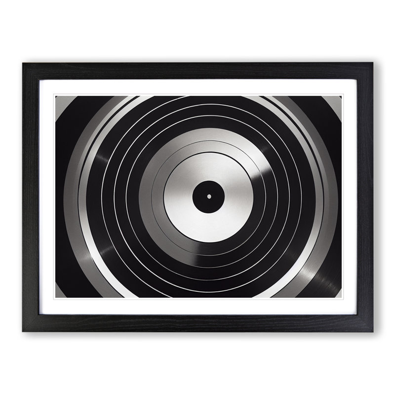Glamorous Vinyl Record - Framed Print, Black, 46cm H x 64cm W x 2cm D