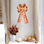 Boucle de couronne d'automne 1 pièce, grand nœud de guingan en toile de jute fait à la main pour les décorations de fête d'automne, style B