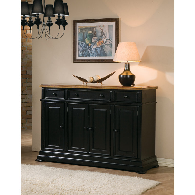Courtdale 60 " W Sideboard, Ebony/Almond