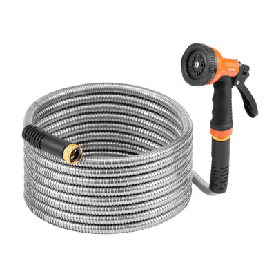 Metal Garden Hose Stainless Steel Water Hose Lightweight No Kink