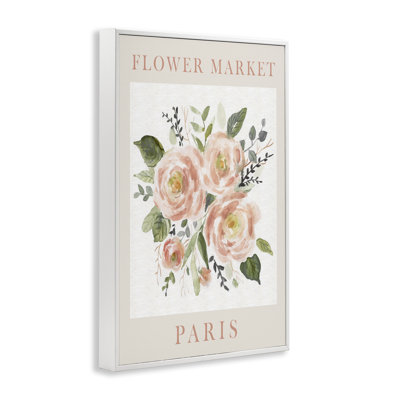 Estampe numérique du marché aux fleurs au pastel de Paris, design par Carol Robinson