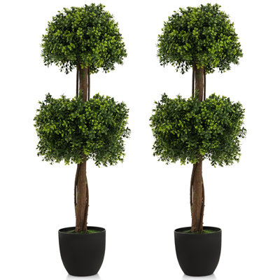 40'' Faux Boxwood Topiary in Pot