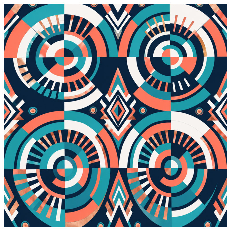Housses de couette à motif géométrique circulaire, Twin