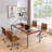 Brown Armless Ergonomic Adjustable Swivel Office Chair with Wheels – Modern Rolling Computer Desk Chair, Comfortable Task Chair for Home Office, Study, or Vanity-59812340